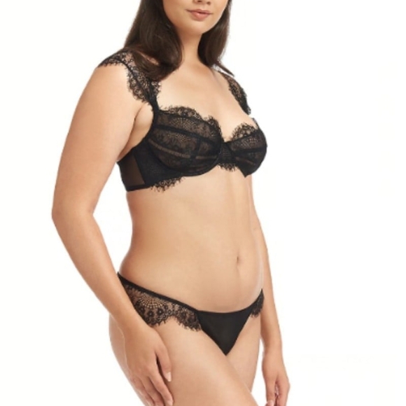 NEW 2 pc set BLUEBELLA @ VICTORIA'S SECRET MARINA BRA & THONG PANTY - Picture 3 of 13